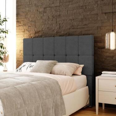 Imagem de Cabeceira Casal 140cm Linea Boucle Estofada Design Moderno para Quarto