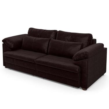 Imagem de Sofá Retrátil 2 Lugares Para Sala 175cm Dijon Couro Bordô S07 - Mpozenato