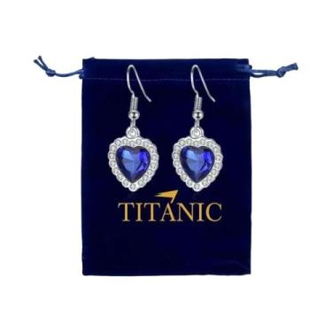 Imagem de Colar Com Pingente Azul, Coração Do Oceano, Estilo Titanic, Corrente V