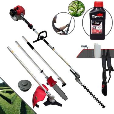 Imagem de Roçadeira Toyama Bipartido 4 Em 1 À Gasolina 1,8HP 43cc 9200rpm TBC43-MT Com Carretel + Lâmina 3 Pontas + Sabre 10 Polegadas + Extensor + ÓLEO TOYAMA