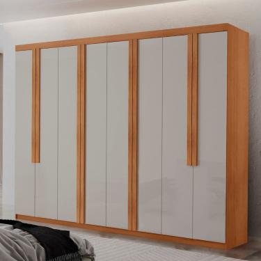Imagem de Guarda Roupa Casal Persia MDF com 8 Portas 4 Gavetas Moderna Mobilia