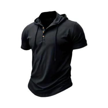 Imagem de Camiseta Masculina Slim Fit Com Capuz Para O Verão, Leve E Respirável,