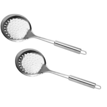 Imagem de ESCUMADEIRA EM AÇO INOX 32cm MIMO STYLE SUPER RESISTENTE - KIT C/2un