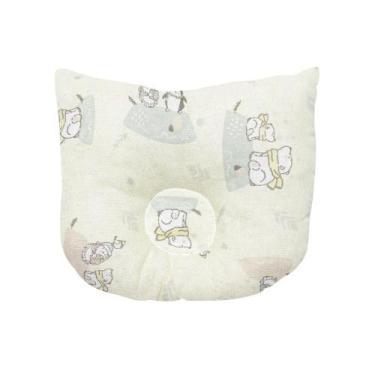 Imagem de Travesseiro Bebê Anatômico Estampado Ursinho Polar Papi