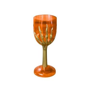 Imagem de Taça Para Festa - Laranja Com Mão Dourada - Halloween - 1 unidade - Ri