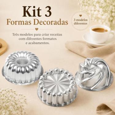 Imagem de Kit 3 Formas Suiça Decorada 3 Peças 18cm Marca Caparroz  ballerine dec