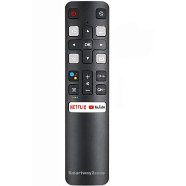 Imagem de Controle remoto inteligente RC802V Voice Command compatível com Android 4K UHD TCL Smart Televisions.