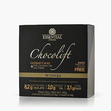 Imagem de Chocolift Gourmet Be Unique 40g (480g) 12 Unidades - Gourmet Cacao - Essential Nutrition