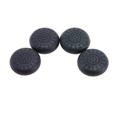 Imagem de Substituição TPU Silicone Analógico Controlador Joystick Thumb Stick Grip Cap Cover para Nintendo Switch NS Joy-con (preto)