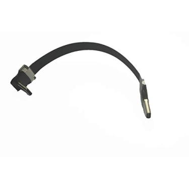 Imagem de Cabo USBC fino macio FPV fita fina FPC cabo USB tipo C macho 90 graus angular até tomada USB tipo C fêmea reta para sincronização e carregamento, versão USB C 2.0 (10 cm)