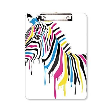 Imagem de Pinto Animal Rainbow Color Prancheta Pasta de Escrita Bloco de Fundo A4