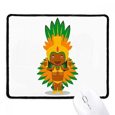 Imagem de Tapete de borracha para jogos Orange Wild Brazil com bordas costuradas