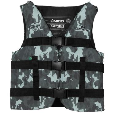 Imagem de Colete Salva Vidas Auxiliar de Flutuação Pro Tork Safe Life – De 40-140 Kg Camuflado Cinza