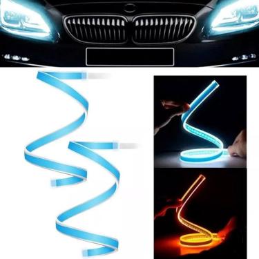 Imagem de Fita Led Par Farol Seta Sequencial 60 cm Carro DRL Luz Iluminaçao Segurança