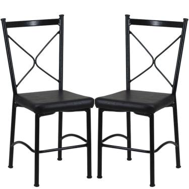 Imagem de Kit 2 Cadeiras Buffet em Alumínio para Cozinha, Restaurante - Trama