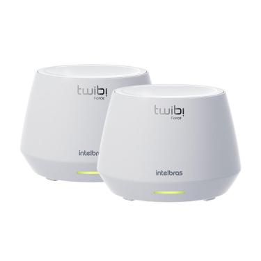 Imagem de Roteador WI-Fi Intelbras Twibi Force AX - Combo 2 unidades, Gigabit, Wi-Fi MESH, MU-MIMO, Dual Band