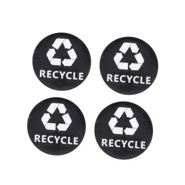 Imagem de Zerodeko 4 Pcs Adesivo De Placa De Reciclagem Desperdício Rótulos De Lixeiras Reciclar Adesivo De Lixeira Decalque De Reciclagem Reciclar Adesivos Lata De Lixo Branco Caixa De Compostagem