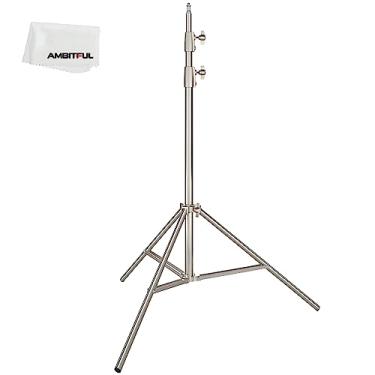 Imagem de AMBITFUL Suporte de luz de aço inoxidável para estúdio fotográfico de 200 cm para HTC Vive VR, vídeo, retrato e fotografia de produto