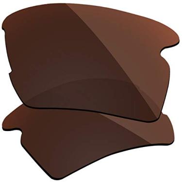 Imagem de Firtox Lentes polarizadas de substituição compatíveis com óculos de sol Oakley Flak 2.0 OO9295 - Vermont Brown