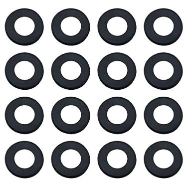 Imagem de MEETOOT 16 arruelas universais de nylon para mesas de pebolim padrão, preto