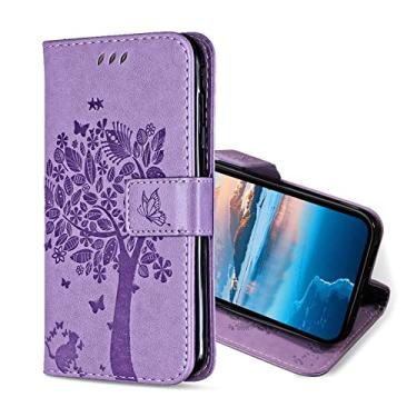 Imagem de KANVOOS Capa para Samsung Galaxy Note 10 5G/4G carteira com suporte para cartão, capa flip de couro PU [revestimento interno de TPU], capa à prova de choque para Samsung Note 10 5G/4G (lavanda)