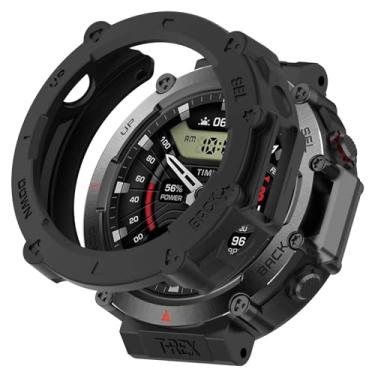 Imagem de Capa TPU Bumper Case Armadura LTIMPORTS, compativel com Amazfit T-Rex Ultra A2142 (Preto)