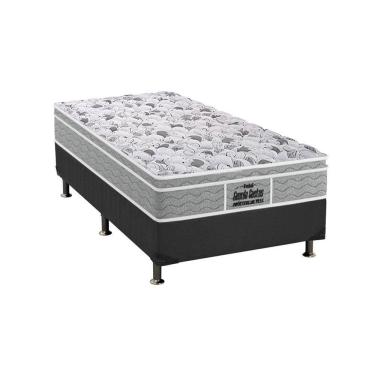 Imagem de  Cama Box Solteiro: Colchão Ortopédico Probel D45/EP Anatômico Guarda Costas Próextreme Plus + Base CRC Suede Gray(88x188)