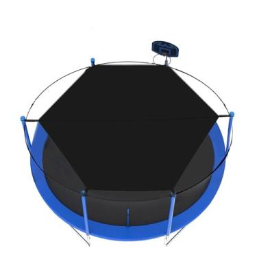 Imagem de YYGJYGOO Cobertura de proteção solar para trampolim, cobertura de trampolins com proteção solar, cobertura de toldo de sombra de trampolim redondo, para parquinho de quintal ao ar livre (3,5 m a 2,5