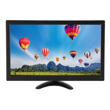 Imagem de Tela Full HD de 15,6 Polegadas Com Alto-falante, 1920x1080 BNC AV VGA HD Interface Multimídia USB PC TV Monitor de Console de Jogos para RasPi, Computador, Laptop, (Plugue UE 100