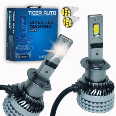 Imagem de Kit Lâmpada Ultra Led Diamond Farol Alto Duster 12/23 60W 6500k - Tige