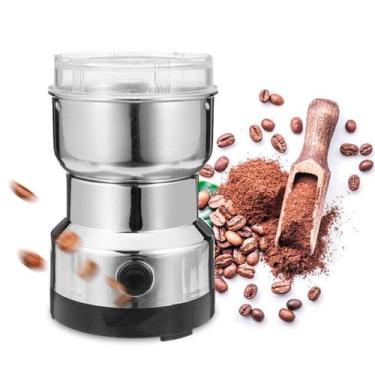 Imagem de Mini Moedor de Café Elétrico Aço Inoxidável Ideal para Moer Café e Sem