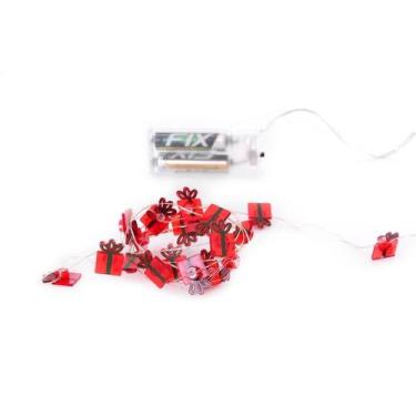 Imagem de Pisca Fio de Cobre Presentes 20L Branco 2AA 2,2m Decoração Iluminação 