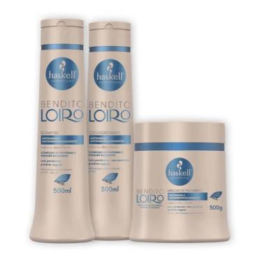 Imagem de Kit Haskell Bendito Loiro Shampoo 500ML 1 Condicionador 500ML 1 Mascar