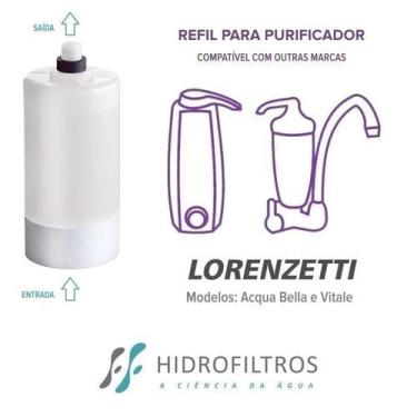 Imagem de Refil Para Filtros De Torneira Lorenzetti Hf-01 - Hidrofiltros, Branco