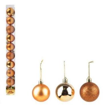 Imagem de Bola tubo lisa 5cm 10pcs bronze - BLACK