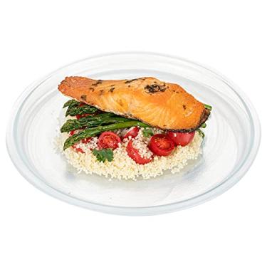 Imagem de Prato de servir de vidro Vetri 28 x 28 cm, 1 prato de servir exclusivo e durável - forma redonda, lavável na louça, louça de vidro branco, para alimentos quentes e frios - Restaurantware