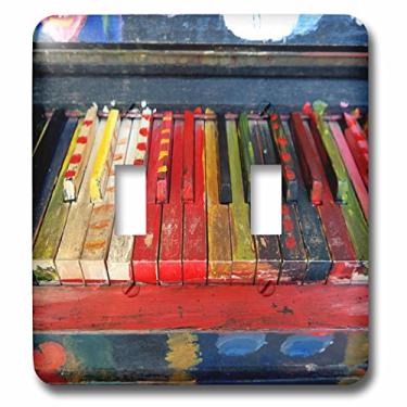 Imagem de 3dRose (lsp_255462_2) Imagem de interruptor duplo de teclas pintadas de piano e corpo