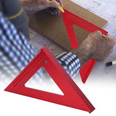 Imagem de Medidor de Furo de Régua Triangular de Alumínio para Marcação de Carpinteiro Ferramenta Auxiliar de Carpintaria Feita de Material de Liga de Alumínio Adequado para Projetos de