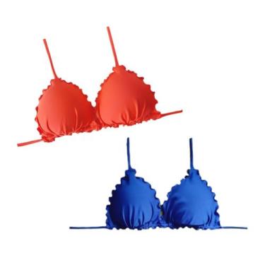 Imagem de Kit com 2 biquíni frufru com bojo parte de cima top - DE UMA MARIA PAR