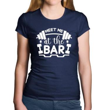 Imagem de Baby Look Algodão Meet Me At The Bar - Foca na Moda, Marinho, GGG