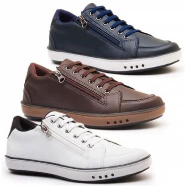 Imagem de Kit 3 Sapatenis Tênis Casual By Jack Conforto e Estilo Costura Reforça