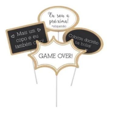 Imagem de Kit Plaquinhas Decorativas Festa  Cultive Amor - 08 unidades - Cromus 