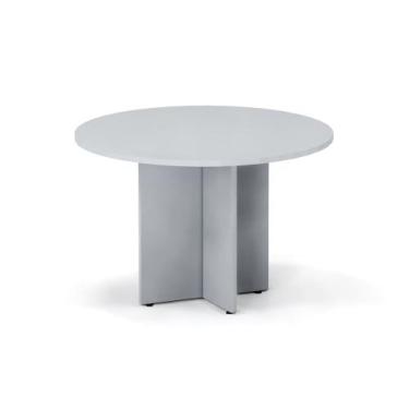 Imagem de Mesa Reunião Redonda Pé Painel P25 Pandin 1,10 M Cinza
