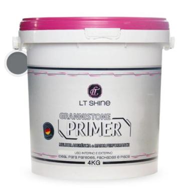 Imagem de Primer Promotor De Aderência Grannistone 4Kg - LT Shiner, Cinza Escuro