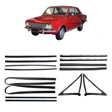 Imagem de Kit Canaleta Pestana Quebra Vento Vidro Corcel 1 69 A 77 - Supercenter