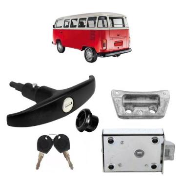 Imagem de Kit Maçaneta Fechadura Porta Mala Traseira Kombi 75 A 97 - Supercenter