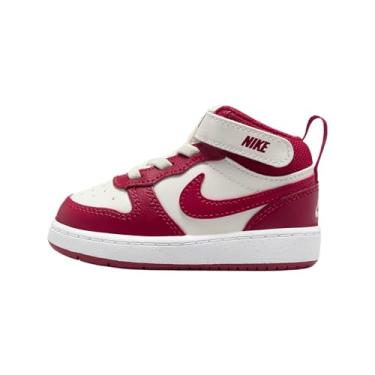Imagem de Nike Tênis Court Borough Mid 2 Baby/Toddler (CD7784-124, Sail/Branco/Gym Red), Vela/Branco/Vermelho Academia, 9 Toddler