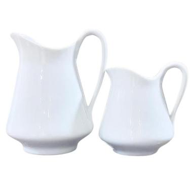 Imagem de Kit 2 Jarras Leiteiras 1.280ml e 740ml - Sucos e Bebidas - Porcelana B