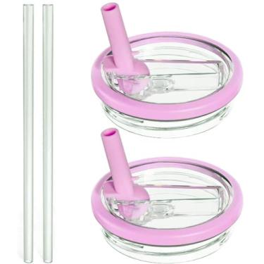 Imagem de Tampa de substituição 1,134 g com canudo à prova de vazamento para Stanley H2.0 Quencher, tampas de substituição de 1,134 g para Stanley Cup ProTour, capas de copo à prova de derramamento para