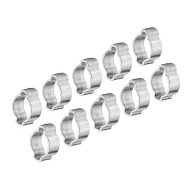 Imagem de 10pcs Ferro Galvanizaram Duas Mangueiras de Orelha para Flerar Tubo a Gasolina, Tubo, Grampo de Tubo, Mangueira Com Acabamento Em Zinco, 5~23mm (9-11mm)
